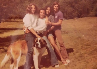 Wamsutta’s “Fab Four” in the early ’70s: Baron (the St. Bernard), myself, Steven Brower, James Diamond, and Larry Franciose. What a long, strange trip it’s been!